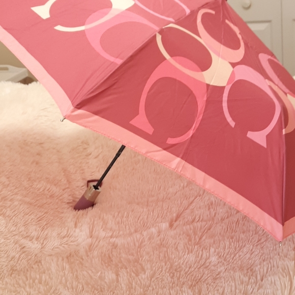 Coach Accessories - Coach Pink & Mauve Logo Umbrella